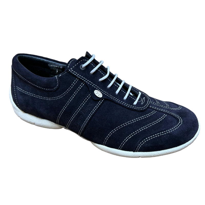 Portdance Blue Suede Leather Dance Trainer with Contrast Stitching