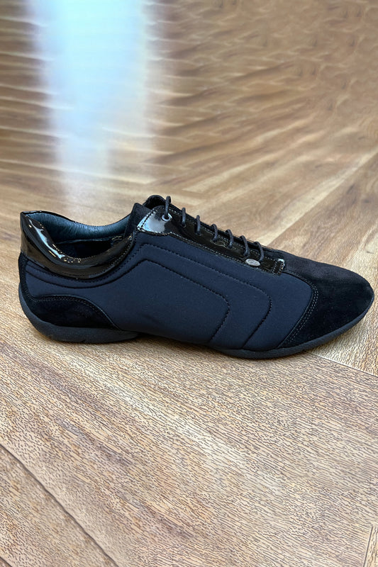 Black Patent, Neoprene and Leather Dance Trainer