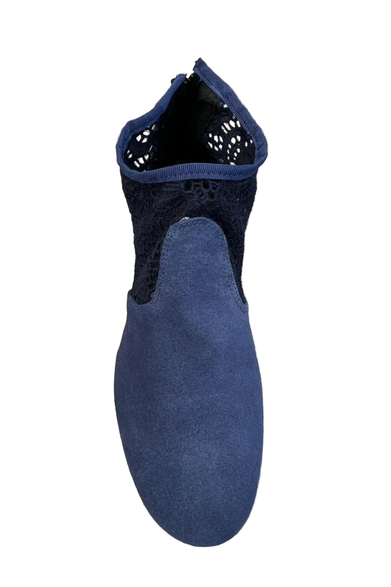 Torri Zzaoui Dance Lace Bootie Blue