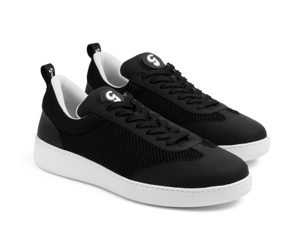 Portdance PD GR OPORTO Black Leather/Mesh Dance Sneaker- Groovies