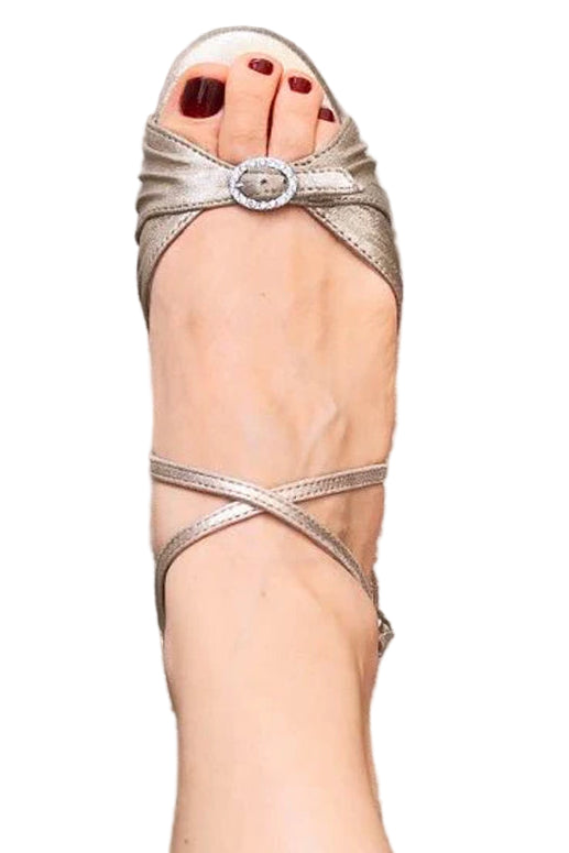 FINAL SALE Marilyn Convertible Pantene Metallic (actual colour is a very light silver like gold)