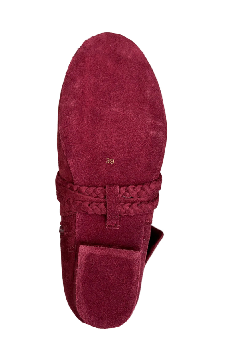 Tinker Bell Boot Wine Micro Suede