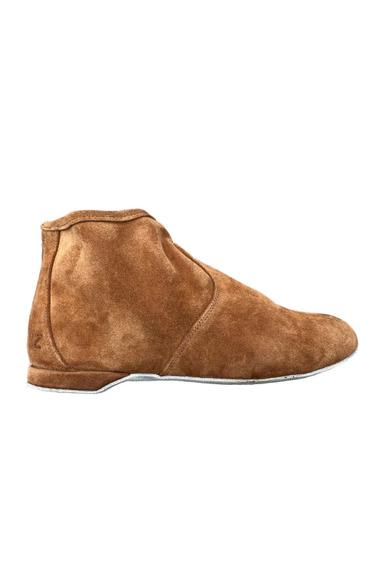Torri Zzaoui Dance Suede Bootie Cognac
