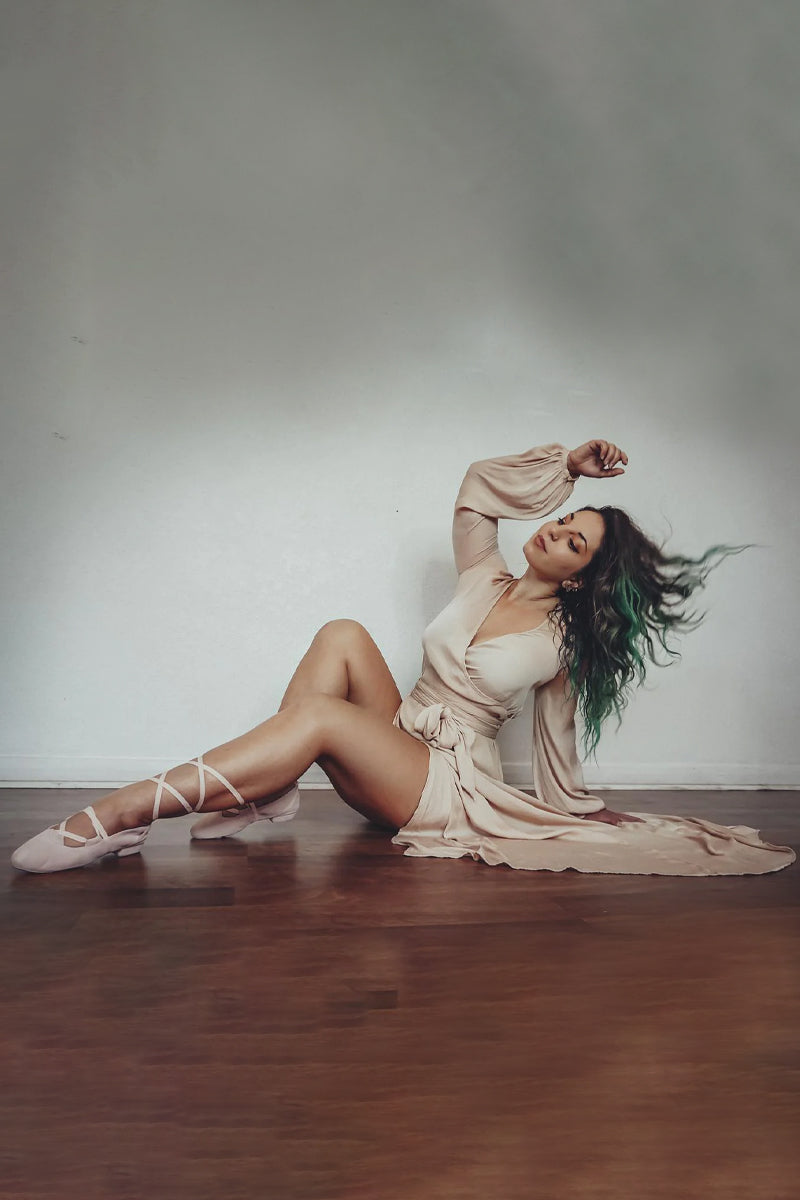 Juliette Ballet Flat Blush with flexible laces