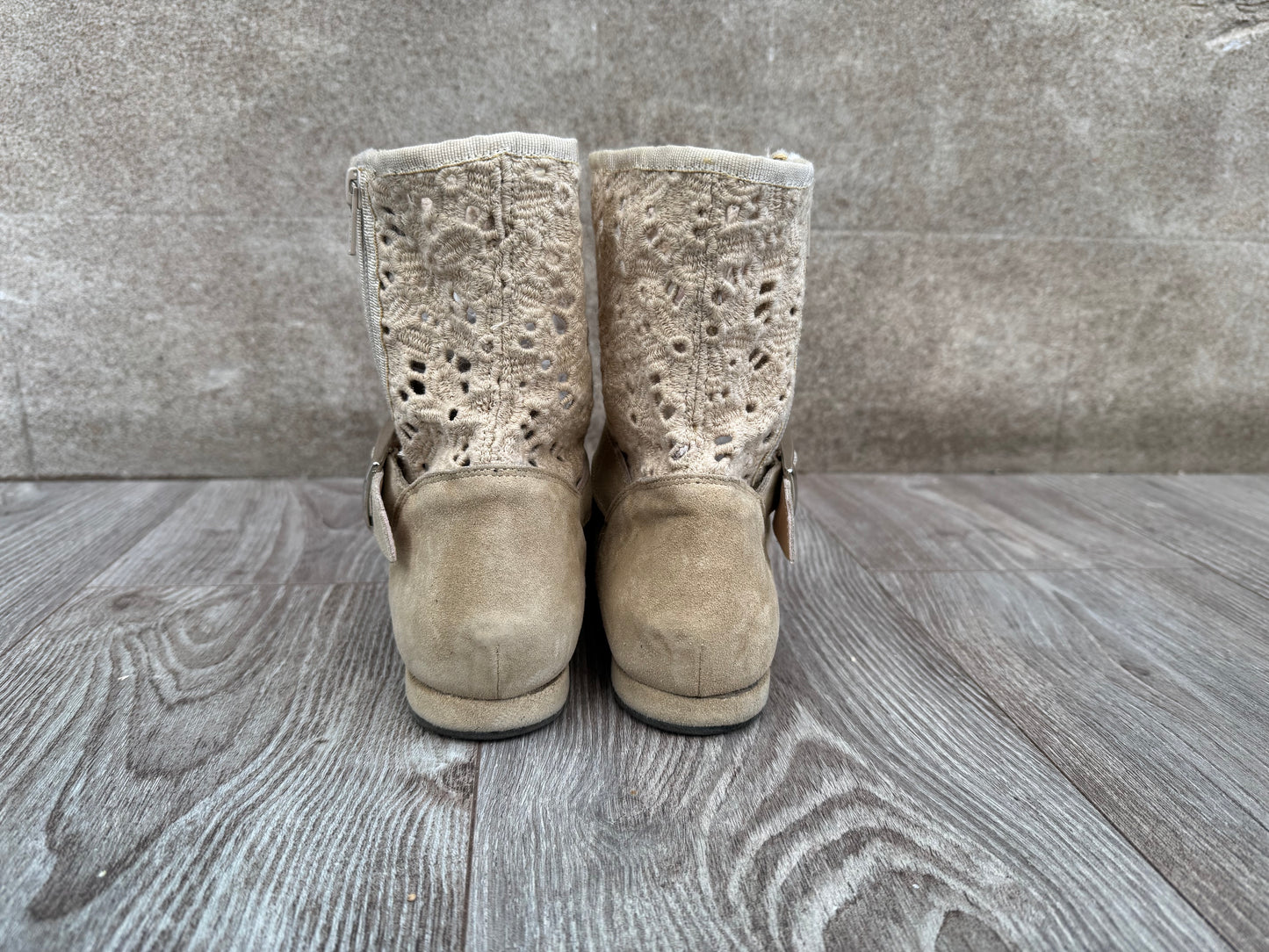 FINAL SALE Leo Dance Lace Bootie Beige