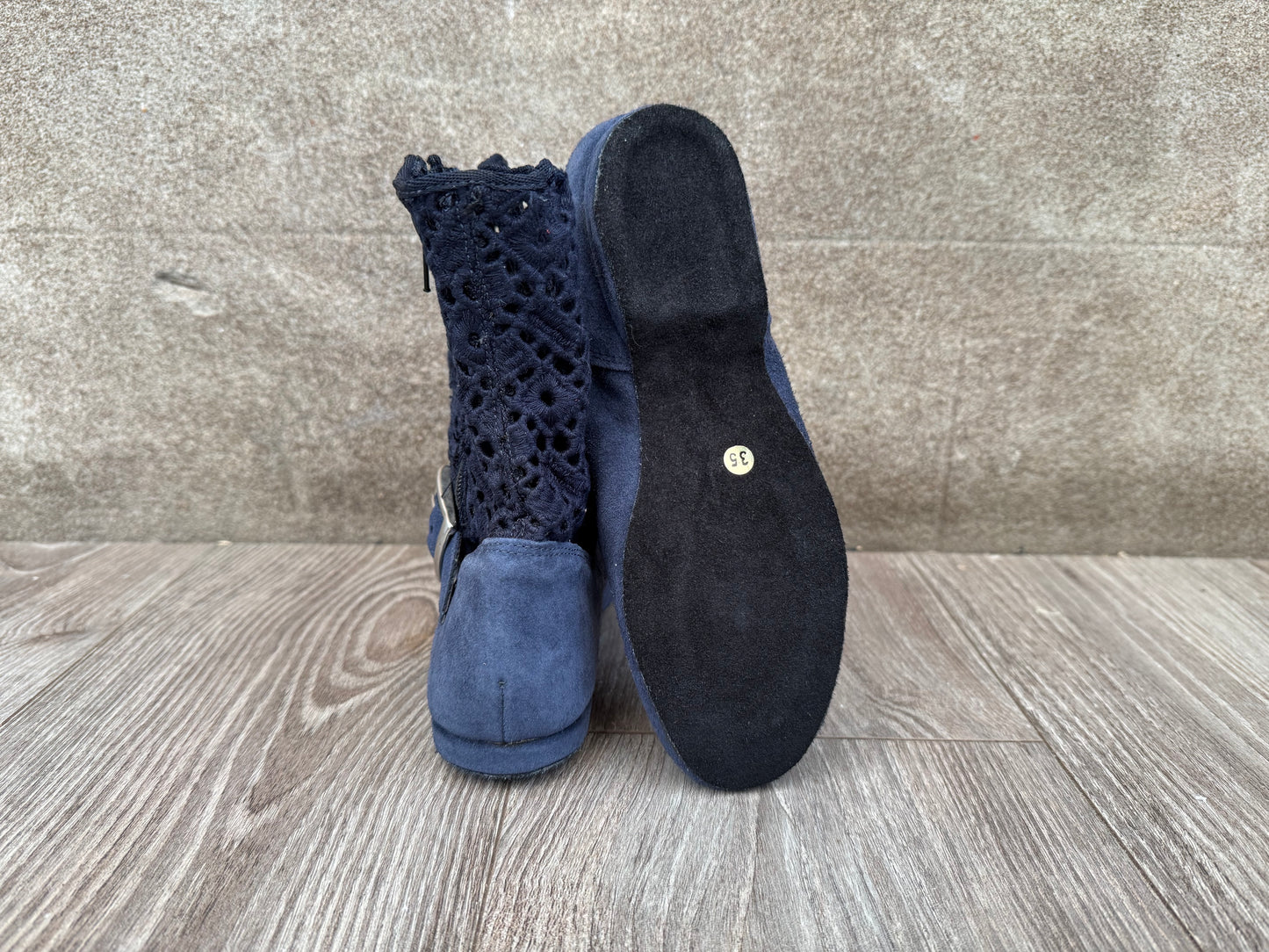 FINAL SALE Leo Dance Lace Bootie Blue