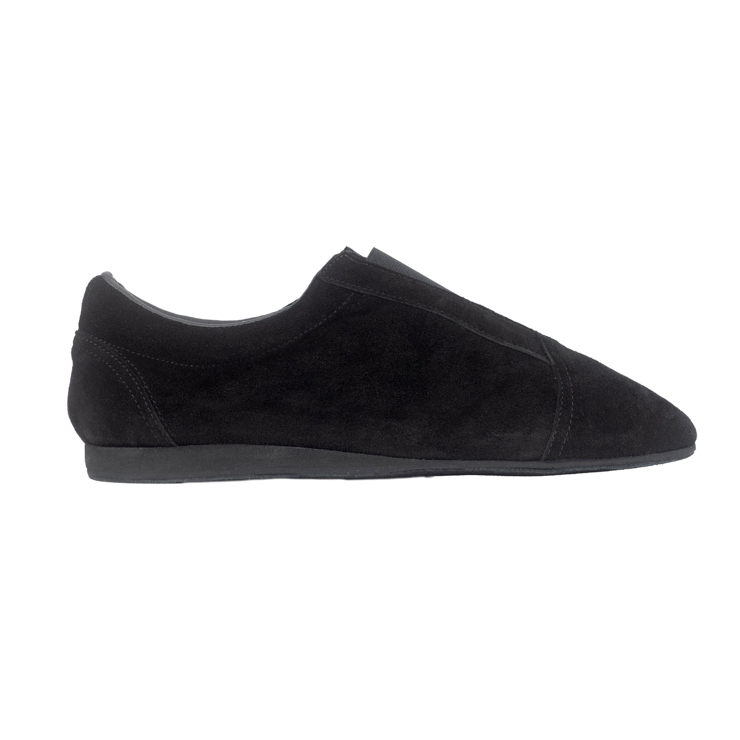 Flexee Unisex Black Suede Elastic Slip On