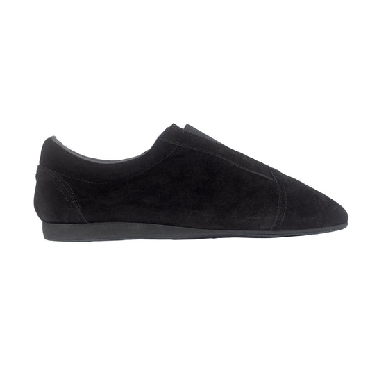 Flexee Unisex Black Suede Elastic Slip On