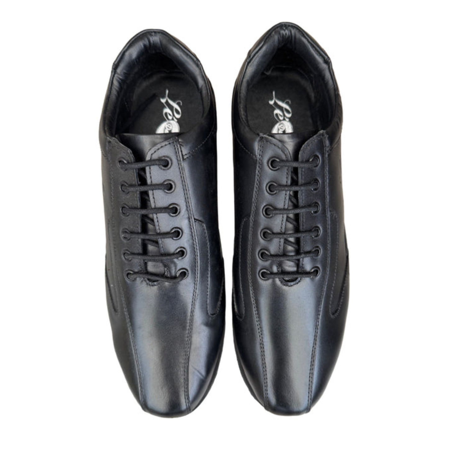 FINAL SALE Leo Dance Black Leather Dance Trainer
