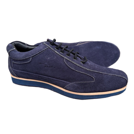 FINAL SALE Leo Dance Blue Suede Trainers