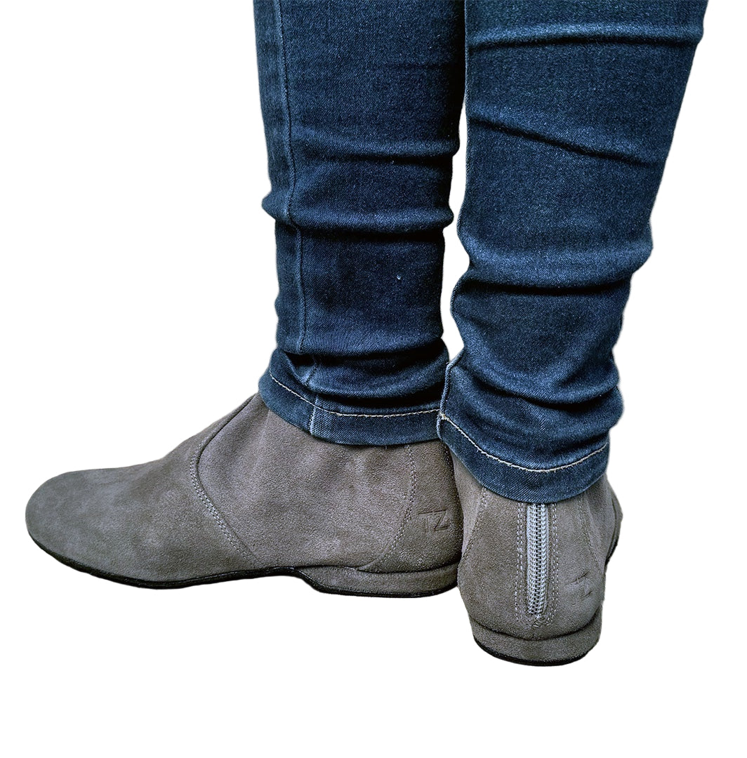 Torri Zzaoui Dance Suede Bootie Grey