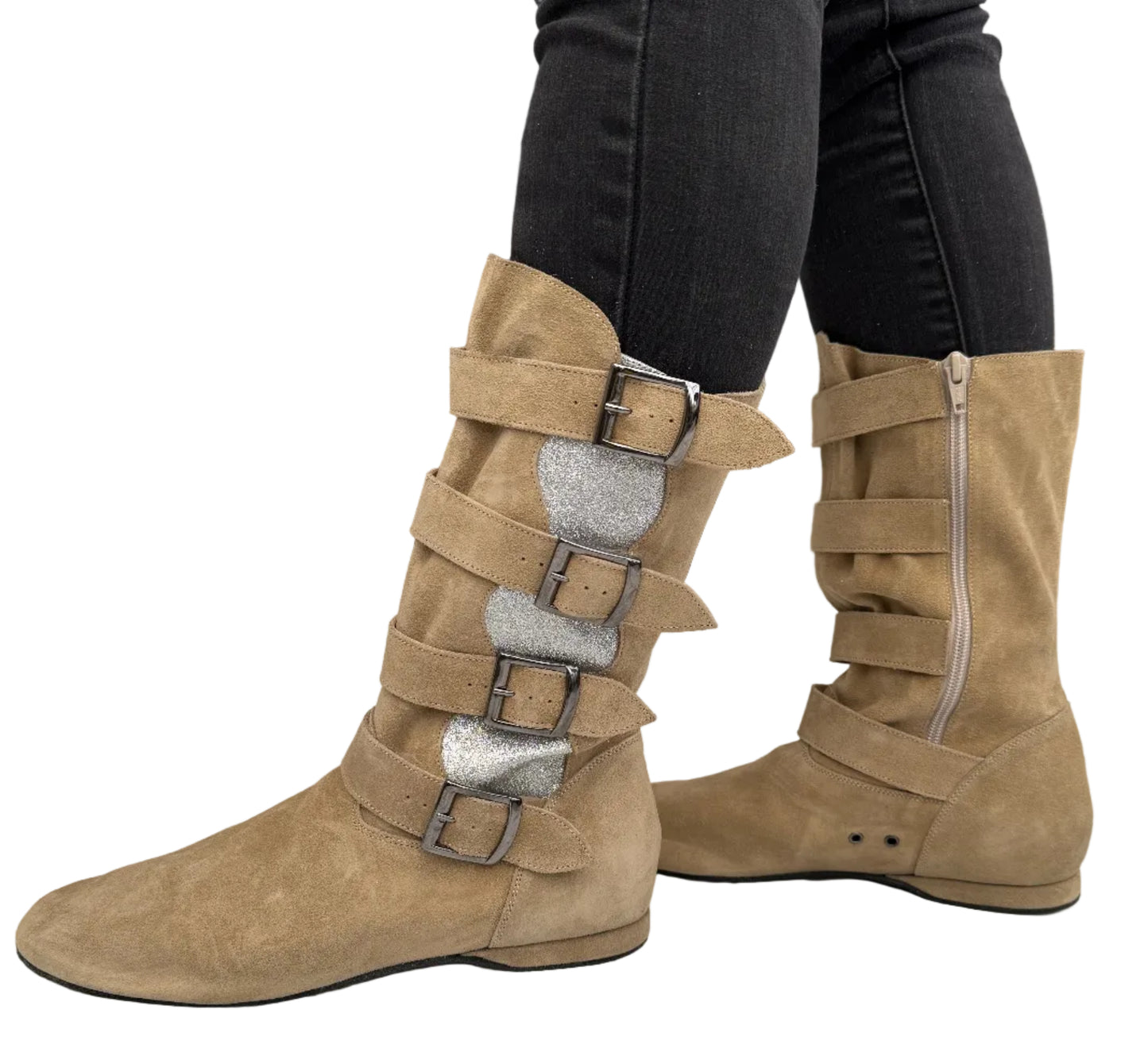 FINAL SALE Leo Dance Beige Suede Tall Boot