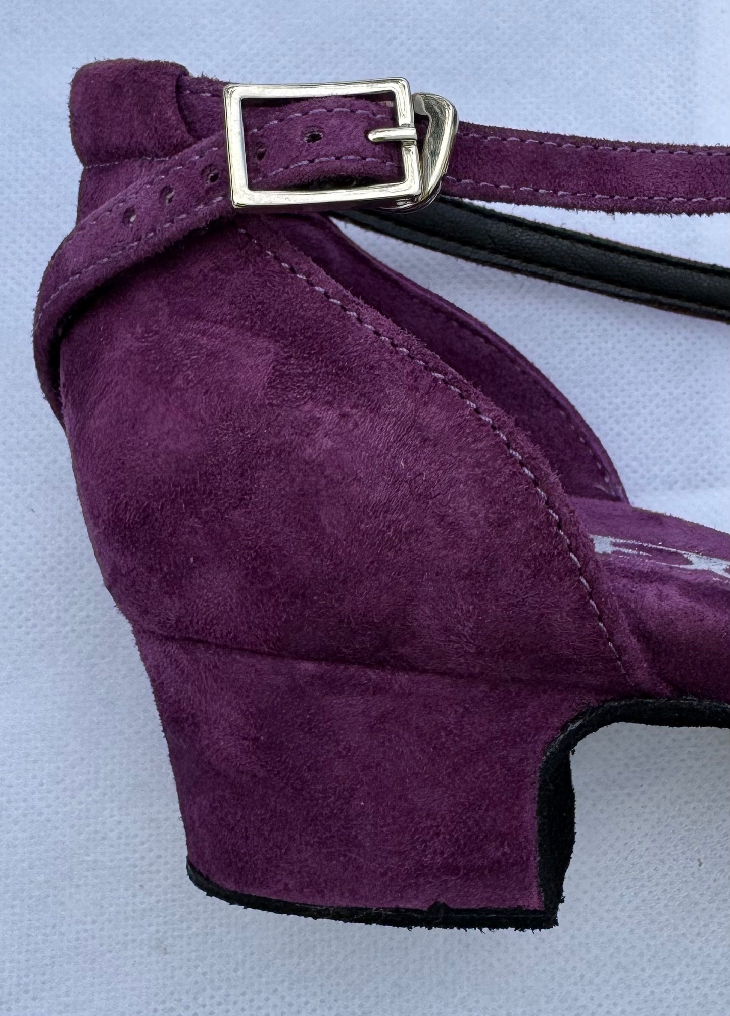 Flexee Brand Sonja Dance Sandal- Purple Italian Suede Sole