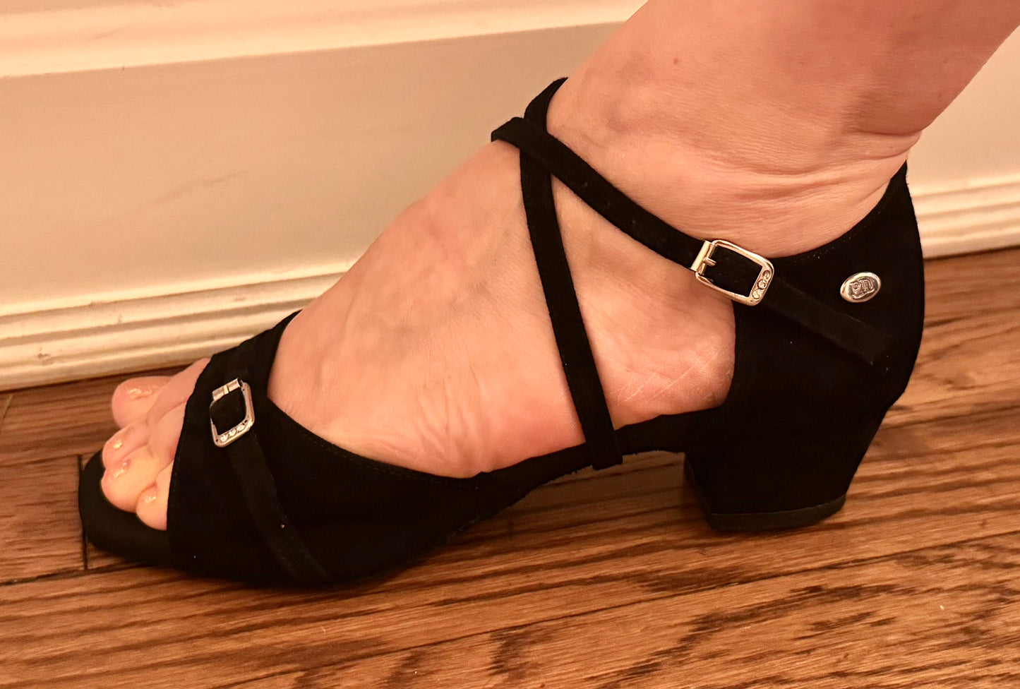 Portdance Adjustable Width Dance Sandal -Black