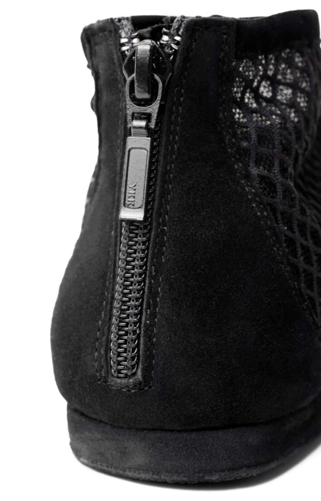 Beige Portdance Zip Up Mesh Bootie