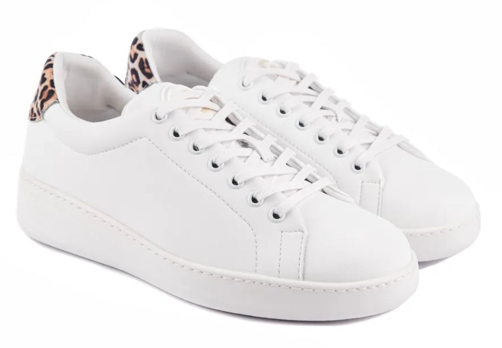 Portdance PD GR MUMBAI White/Leopard Dance Sneaker- Groovies