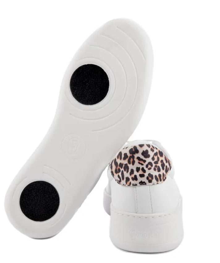 Portdance PD GR MUMBAI White/Leopard Dance Sneaker- Groovies