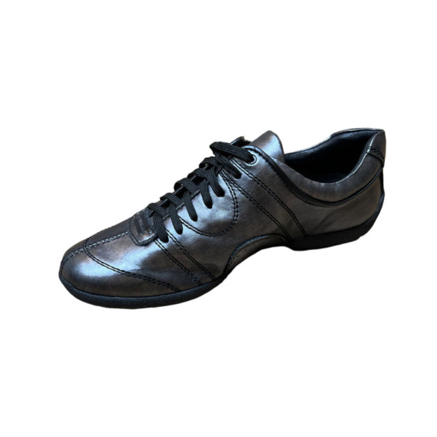 Black and Silver Leather Dance Trainer