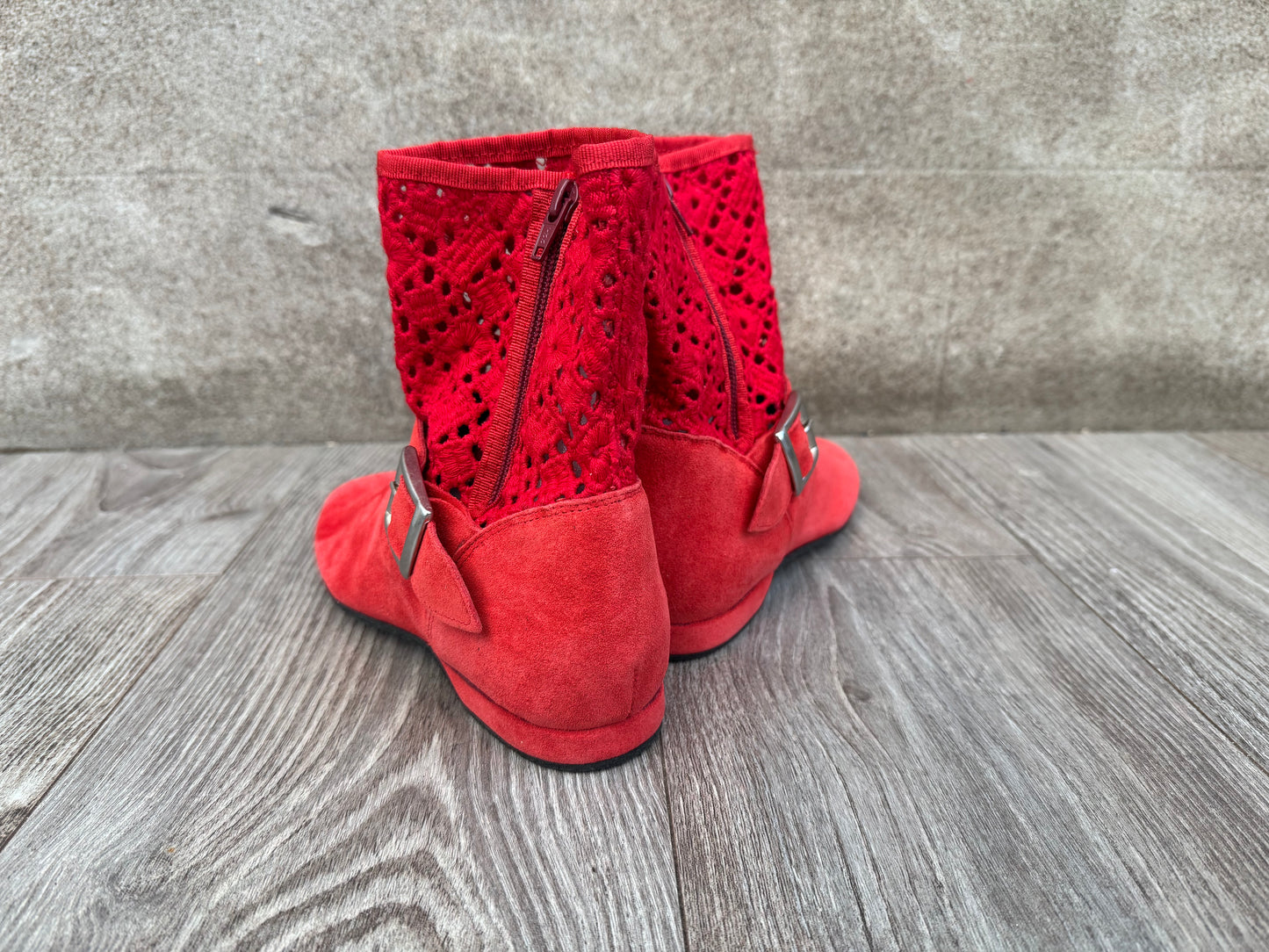 FINAL SALE Leo Dance Lace Bootie Red