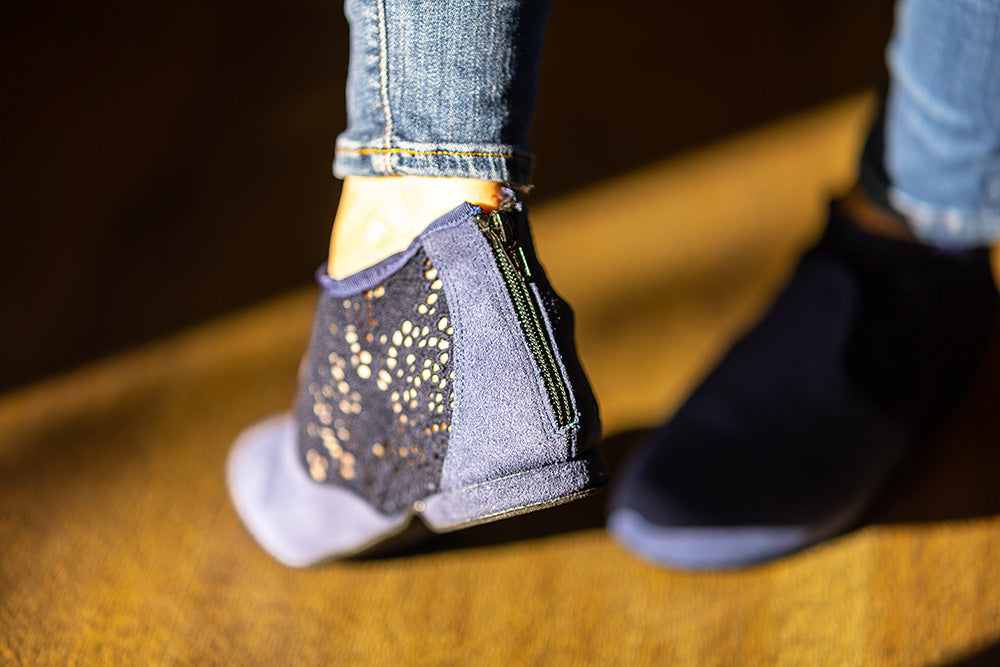 Torri Zzaoui Dance Lace Bootie Blue