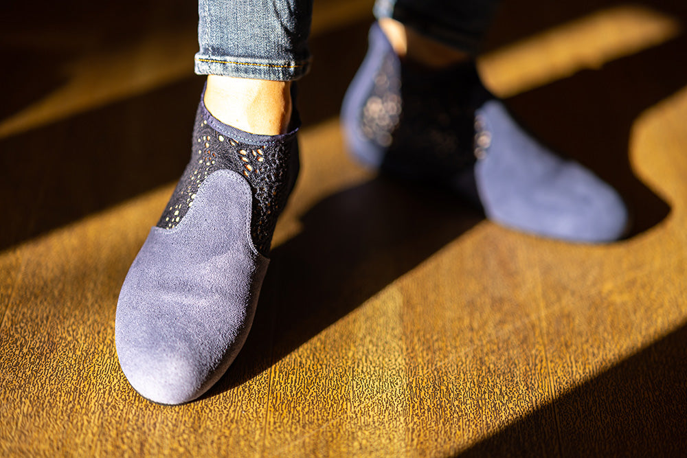 Torri Zzaoui Dance Lace Bootie Blue