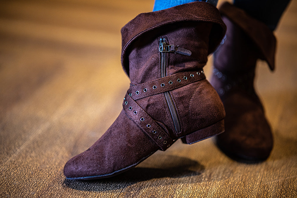 Tinker Bell Boot Chestnut Micro Suede