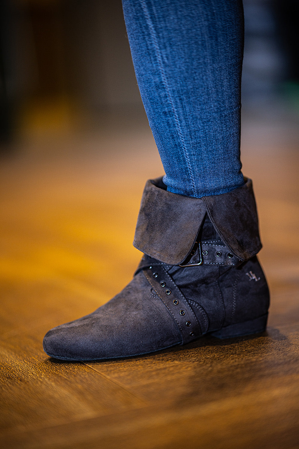 Tinker Bell Boot Grey Micro Suede