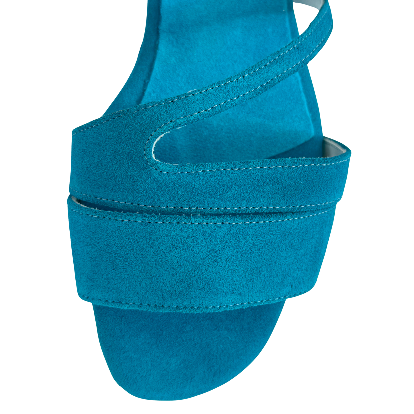 Flexee Brand - Exclusive Collection Jewel Dance Sandal - Turquoise Italian Leather Suede Sole