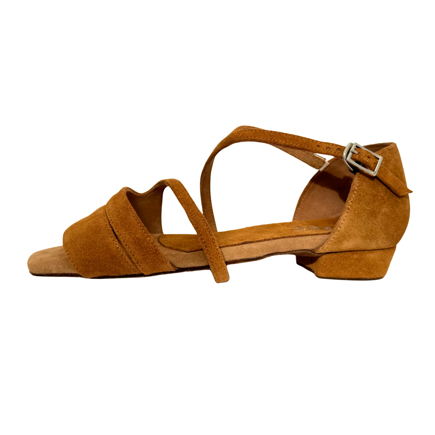 Flexee Brand - Exclusive Collection Jewel Dance Sandal - Brandy Italian Leather Suede Sole