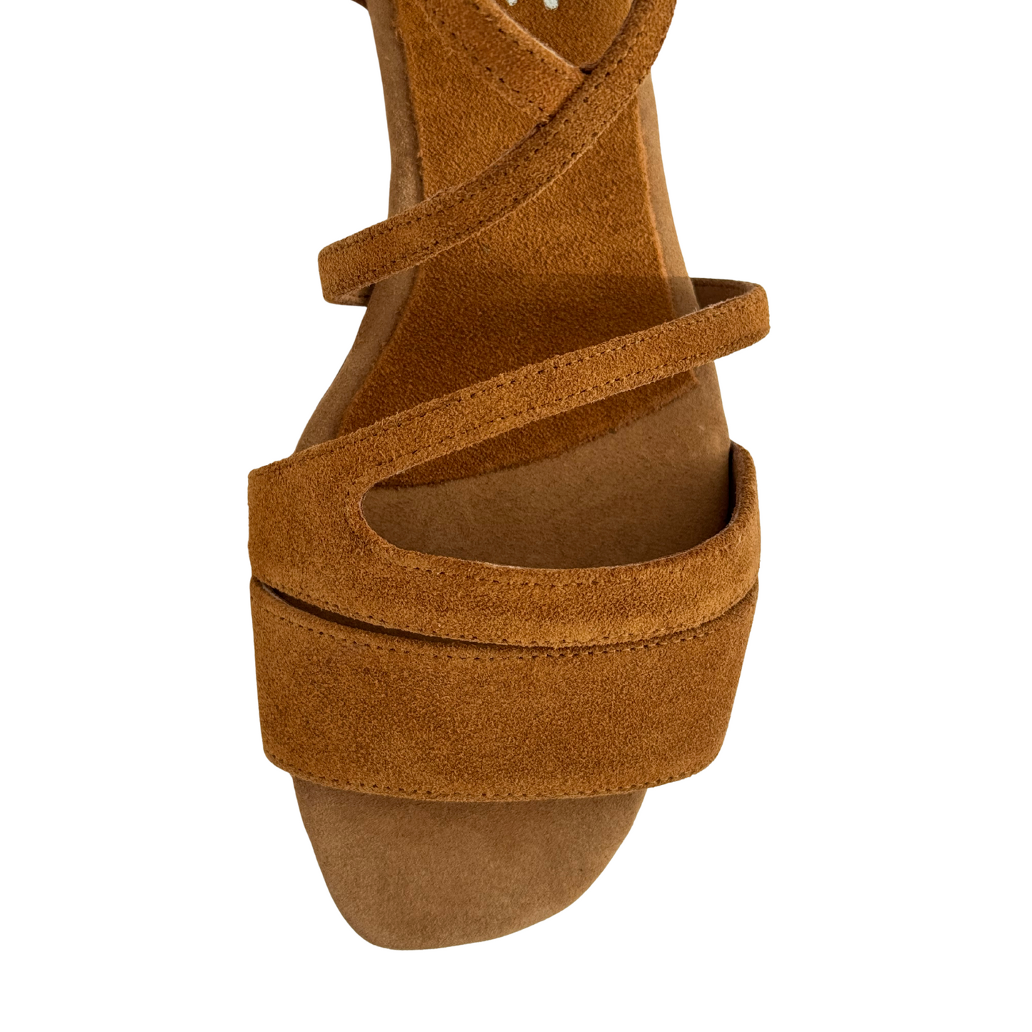 Flexee Brand - Exclusive Collection Jewel Dance Sandal - Brandy Italian Leather Suede Sole