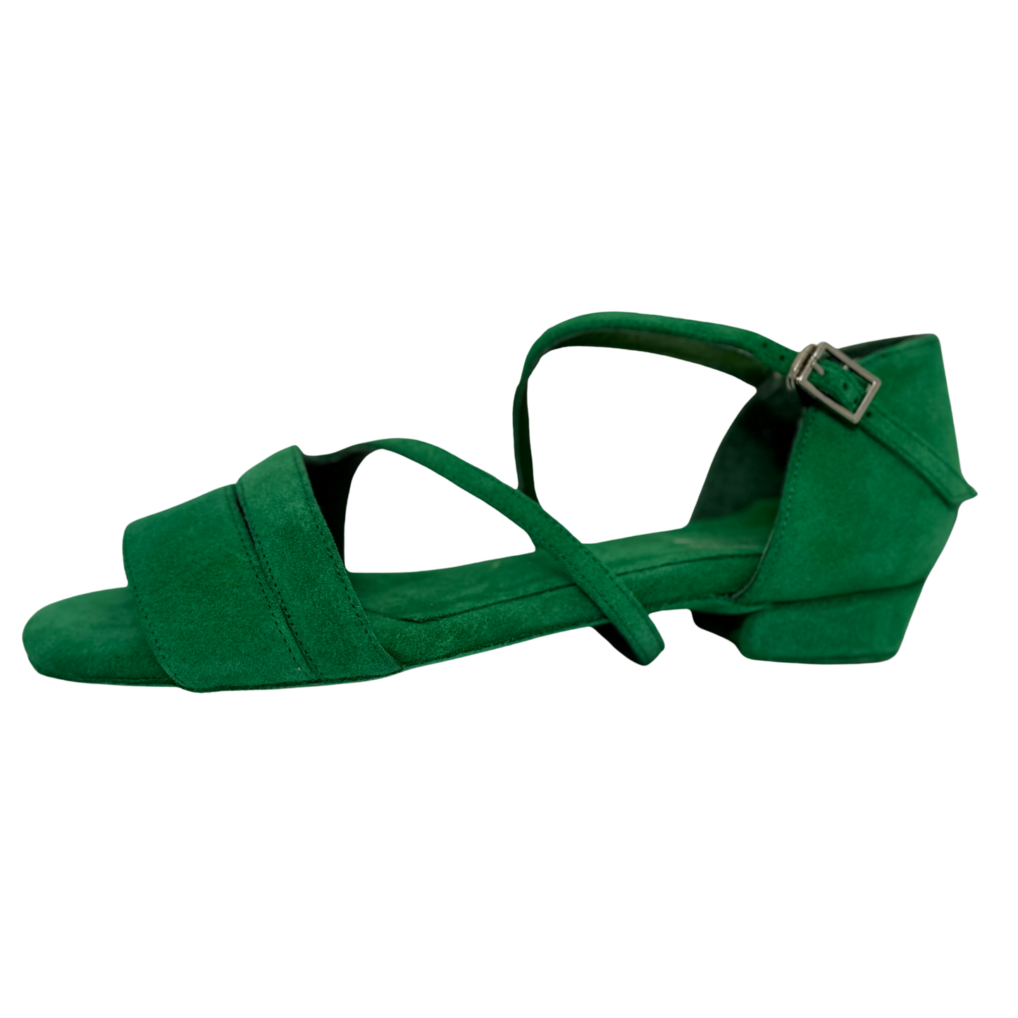 Flexee Brand - Exclusive Collection Jewel Dance Sandal - Emerald Italian Leather Suede Sole