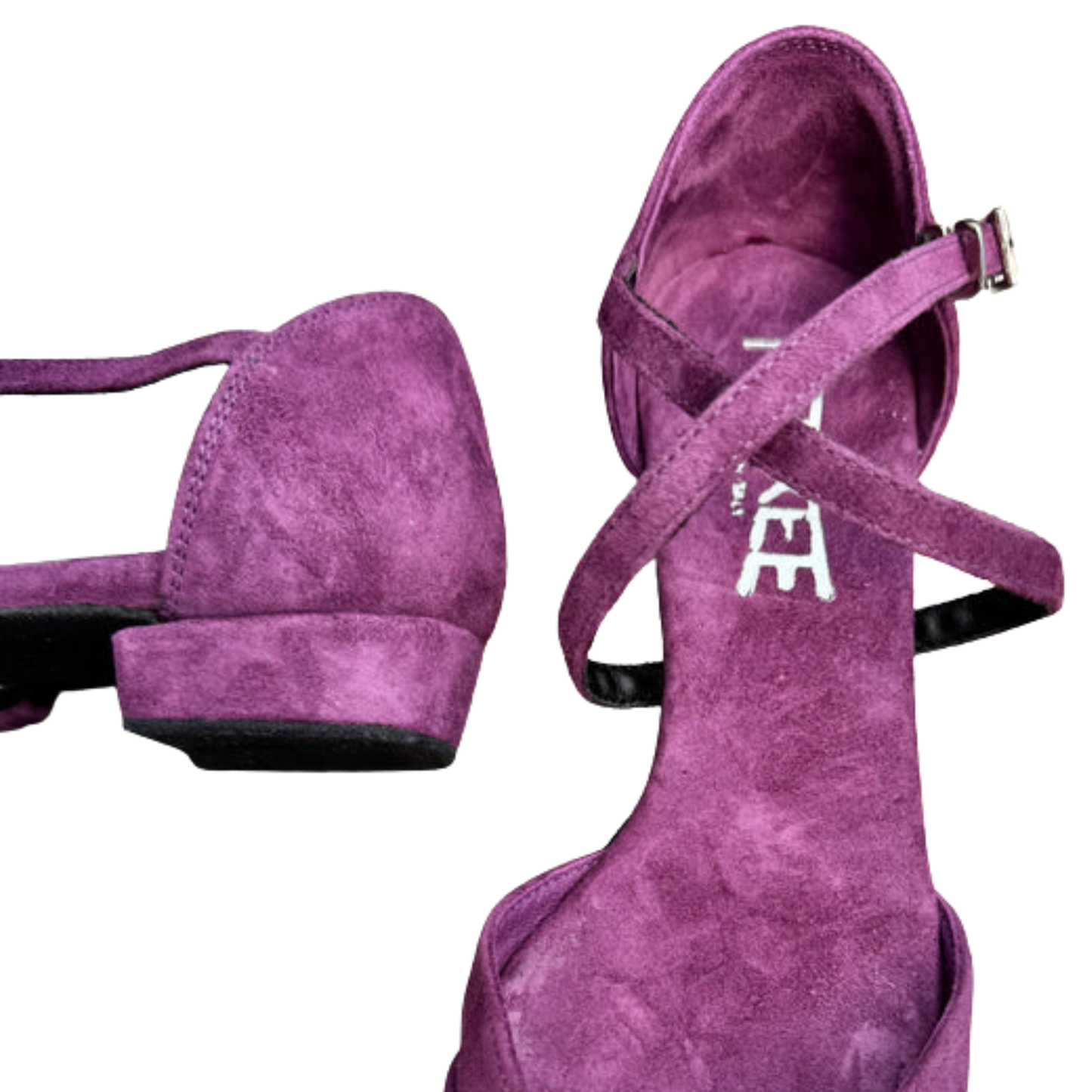 Flexee Brand Wrap Star Dance Sandal - Purple Suede with Suede Sole