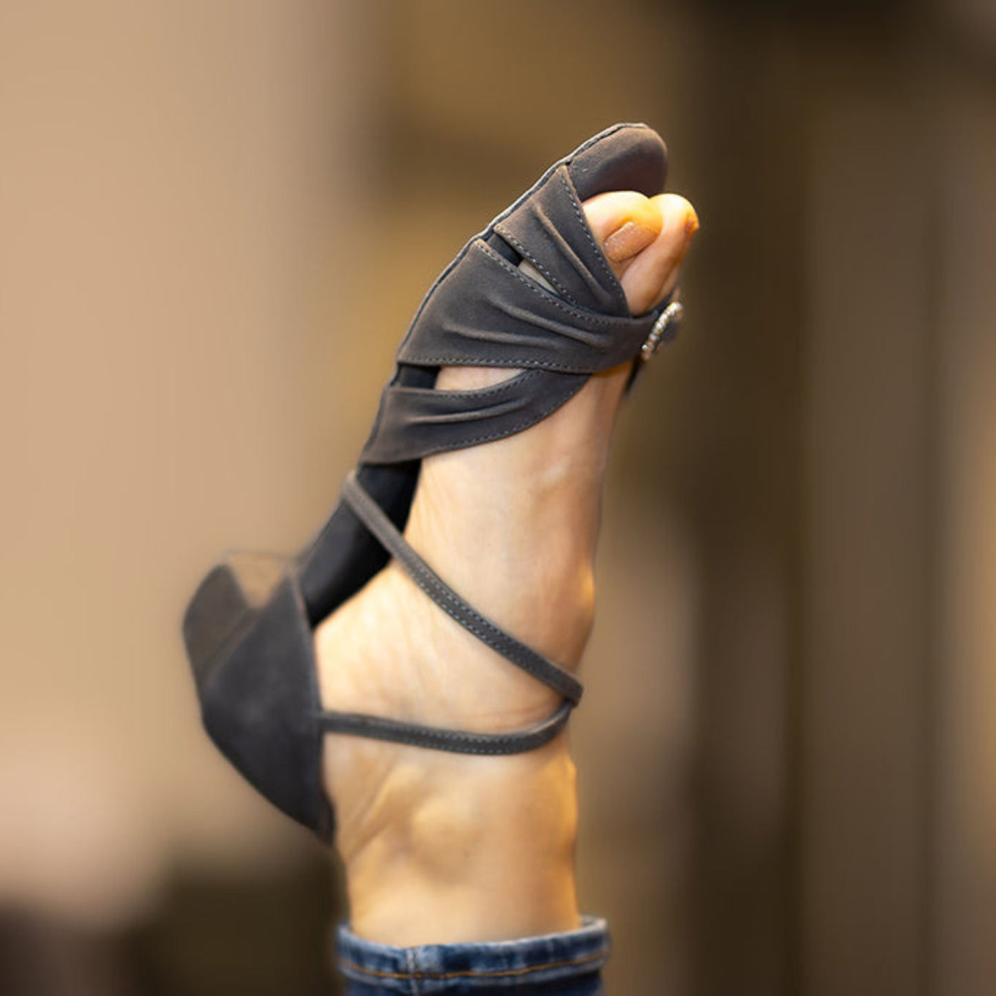 Coca Dance Sandal Grey Suede- The most adjustable sandal yet!