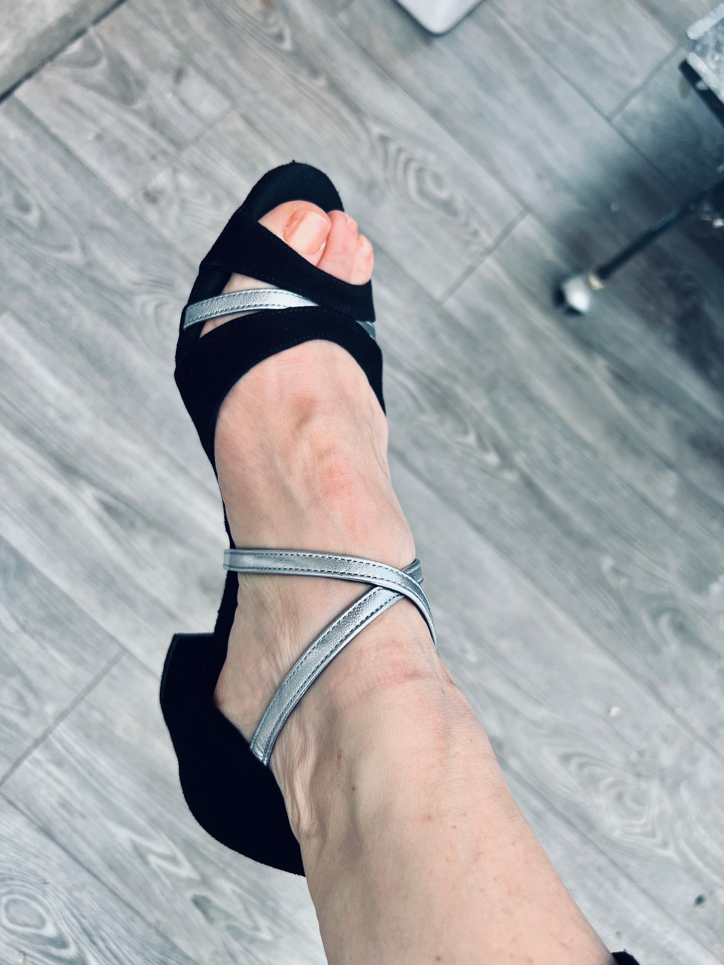 Strip Tease Dance Sandal Black/Silver