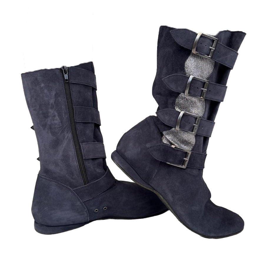 FINAL SALE Leo Dance Black Suede and Sparkle Bootie