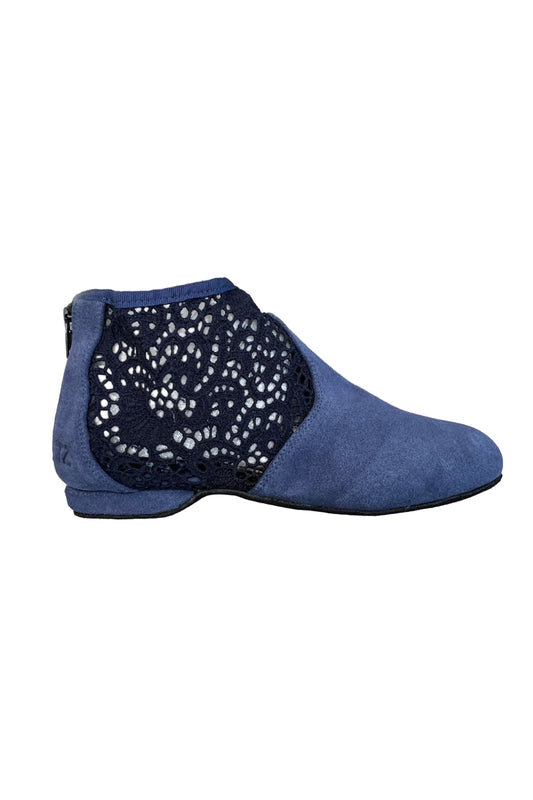 Torri Zzaoui Dance Lace Bootie Blue
