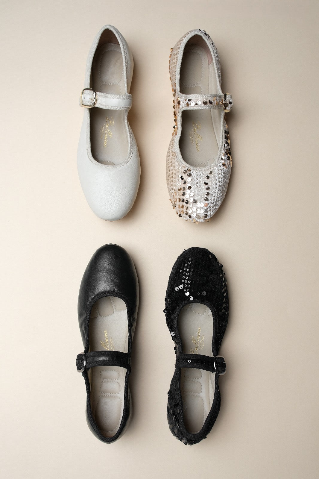 Black Soft Leather PortDance Indoor & Outdoor Ballerina Flat