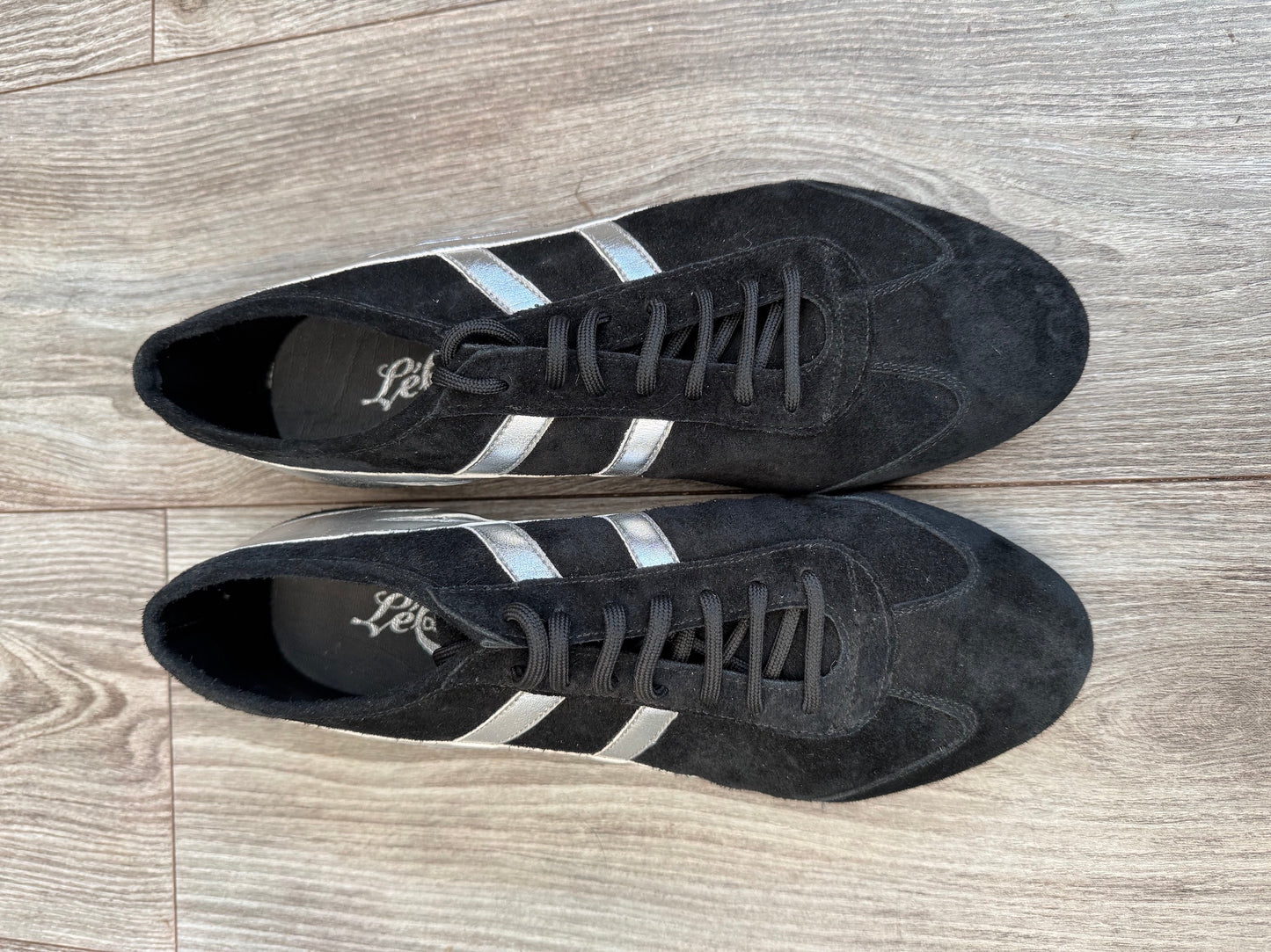 Flexee Sport -Black / Silver Suede Dance Trainer