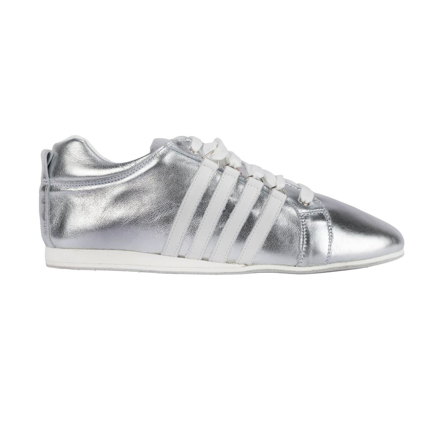 Flexee Silver Leather Unisex Dance Trainer