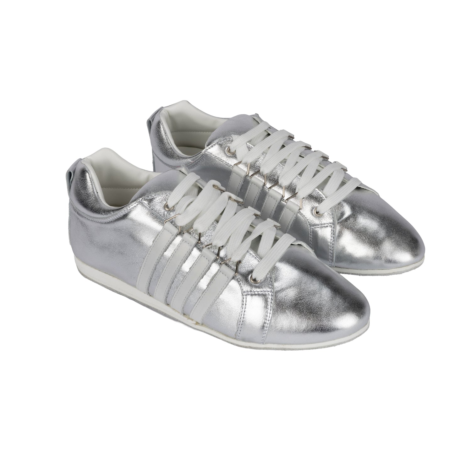 Flexee Silver Leather Unisex Dance Trainer