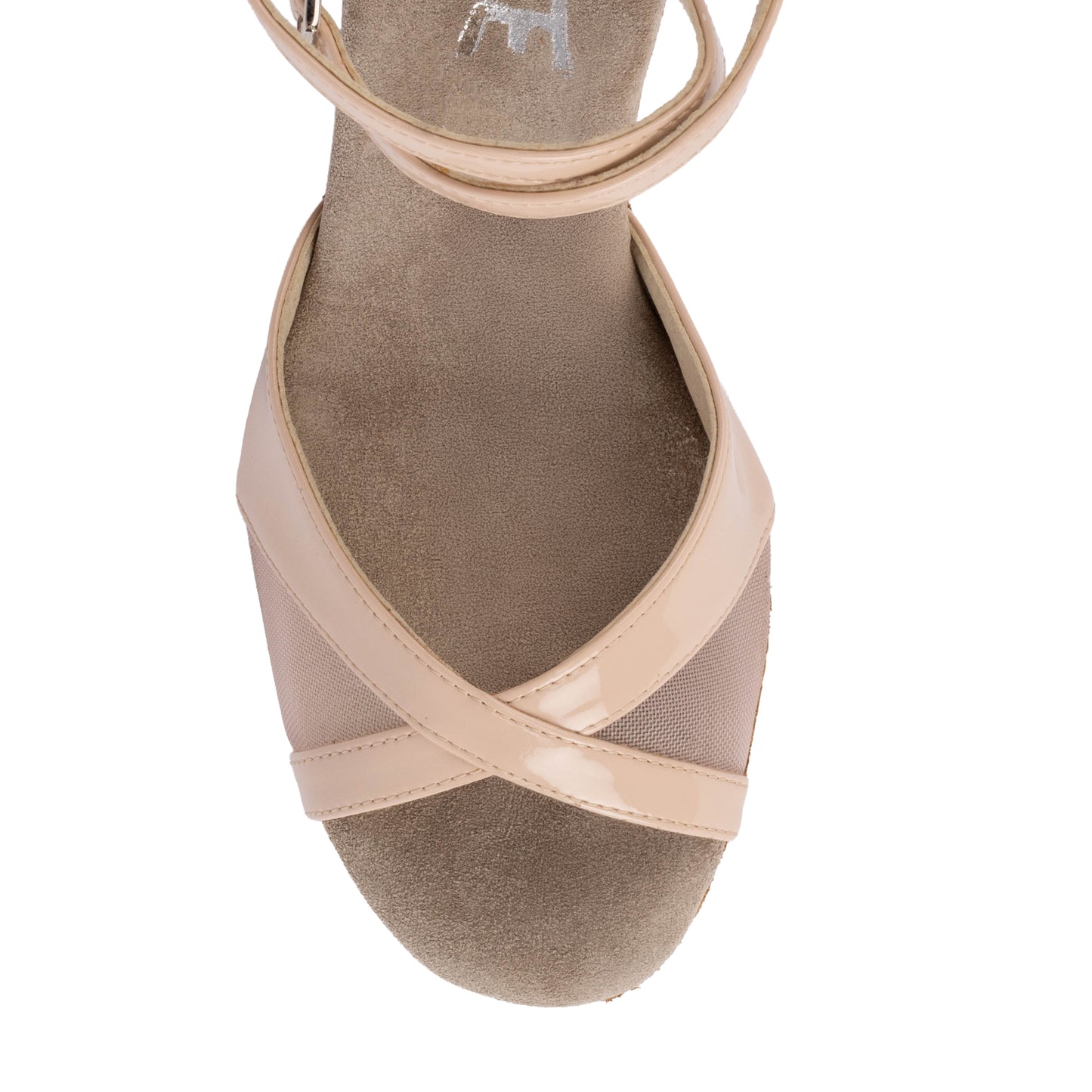 Flexee Brand Cynthia Dance Sandal Nude Patent