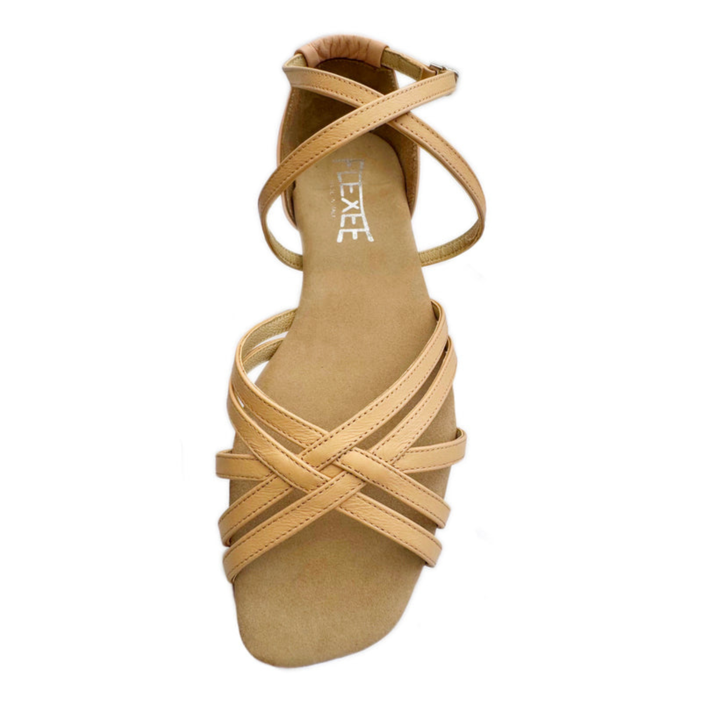 Defy Low Heel Dance Sandal Beige