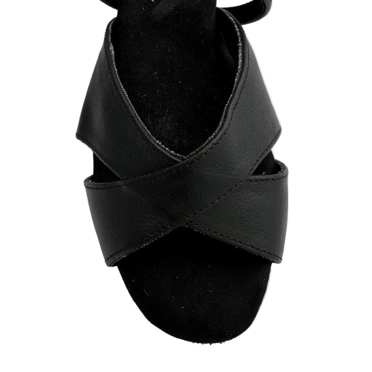 FINAL SALE Leo Dance Black Leather Classic Heel