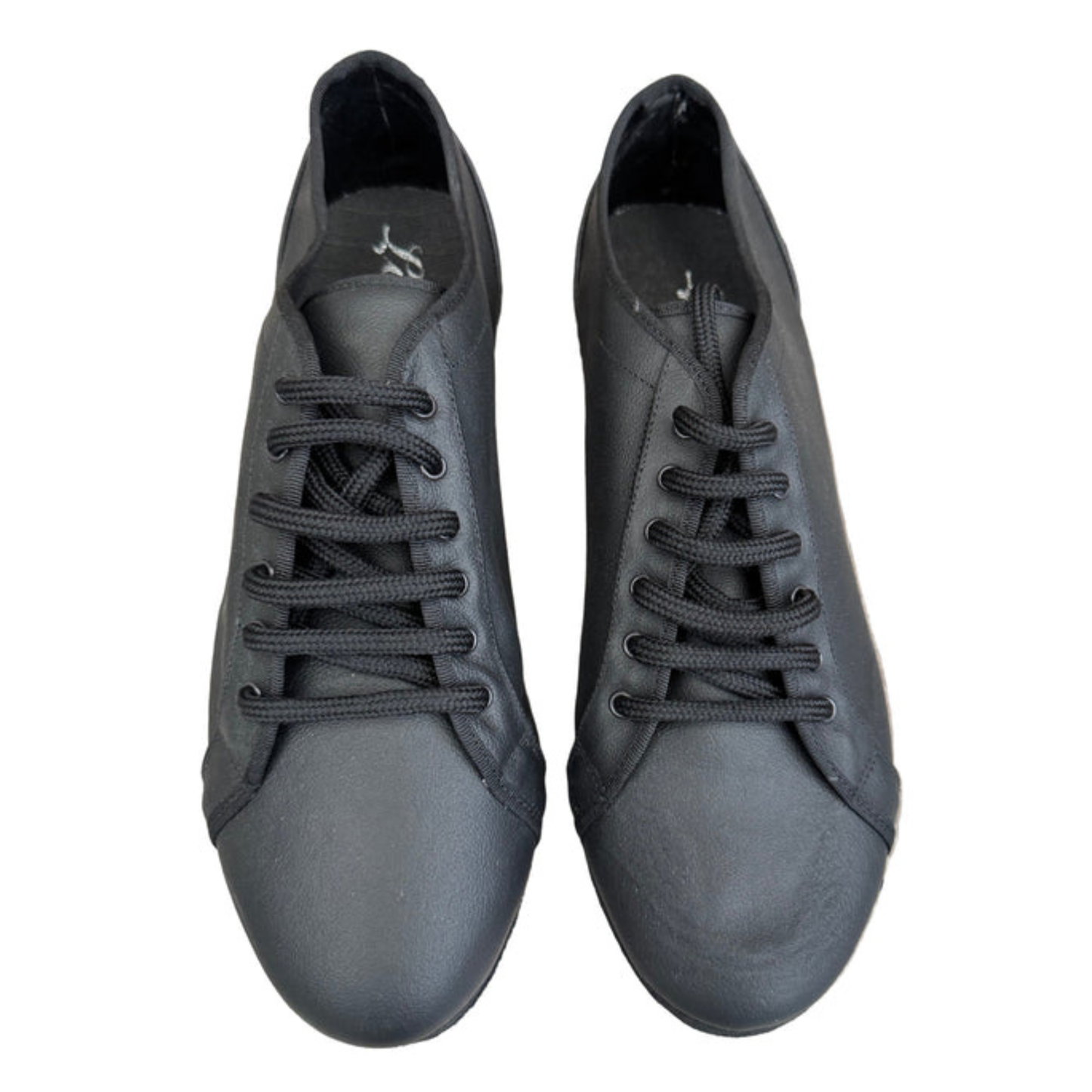 FINAL SALE Leo Dance Black Leather Dance Trainer