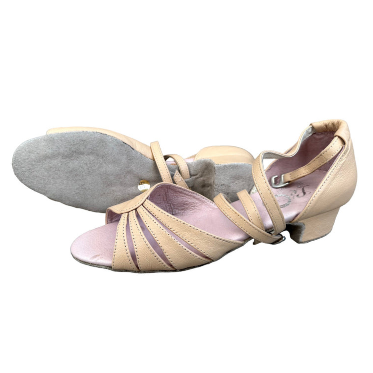 FINAL SALE (SAMPLE) Leo Dance Beige Sandal Suede Sole
