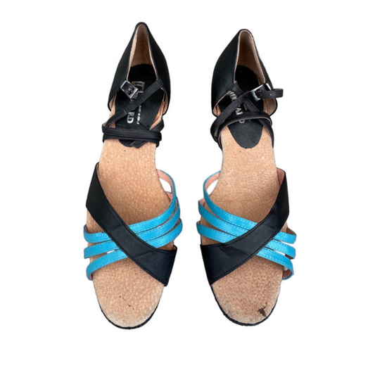 FINAL SALE (SAMPLE) Leo Dance Blue and Black Sandal