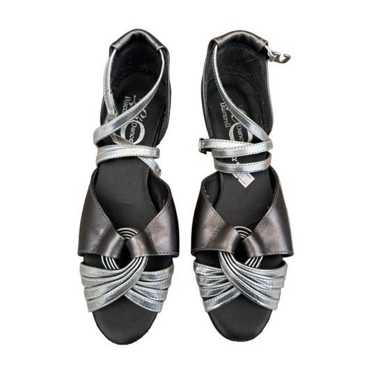 FINAL SALE (SAMPLE) Leo Dance Metallic Sandal Suede Sole