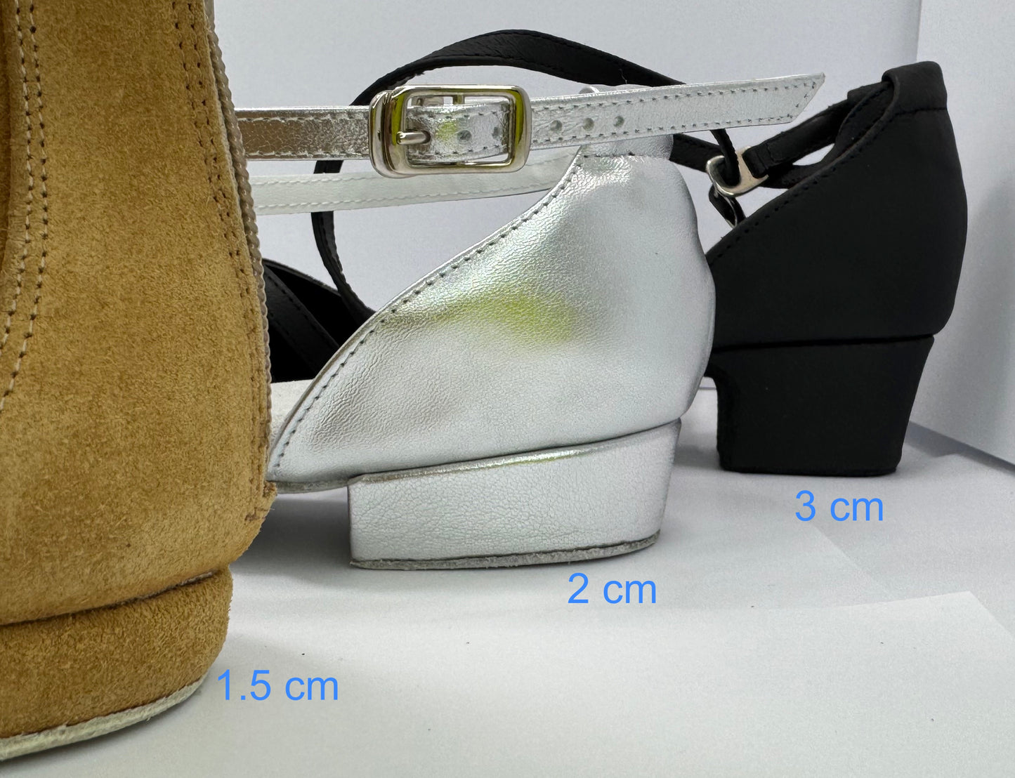 Lynia Black 1cm and 2cm heel