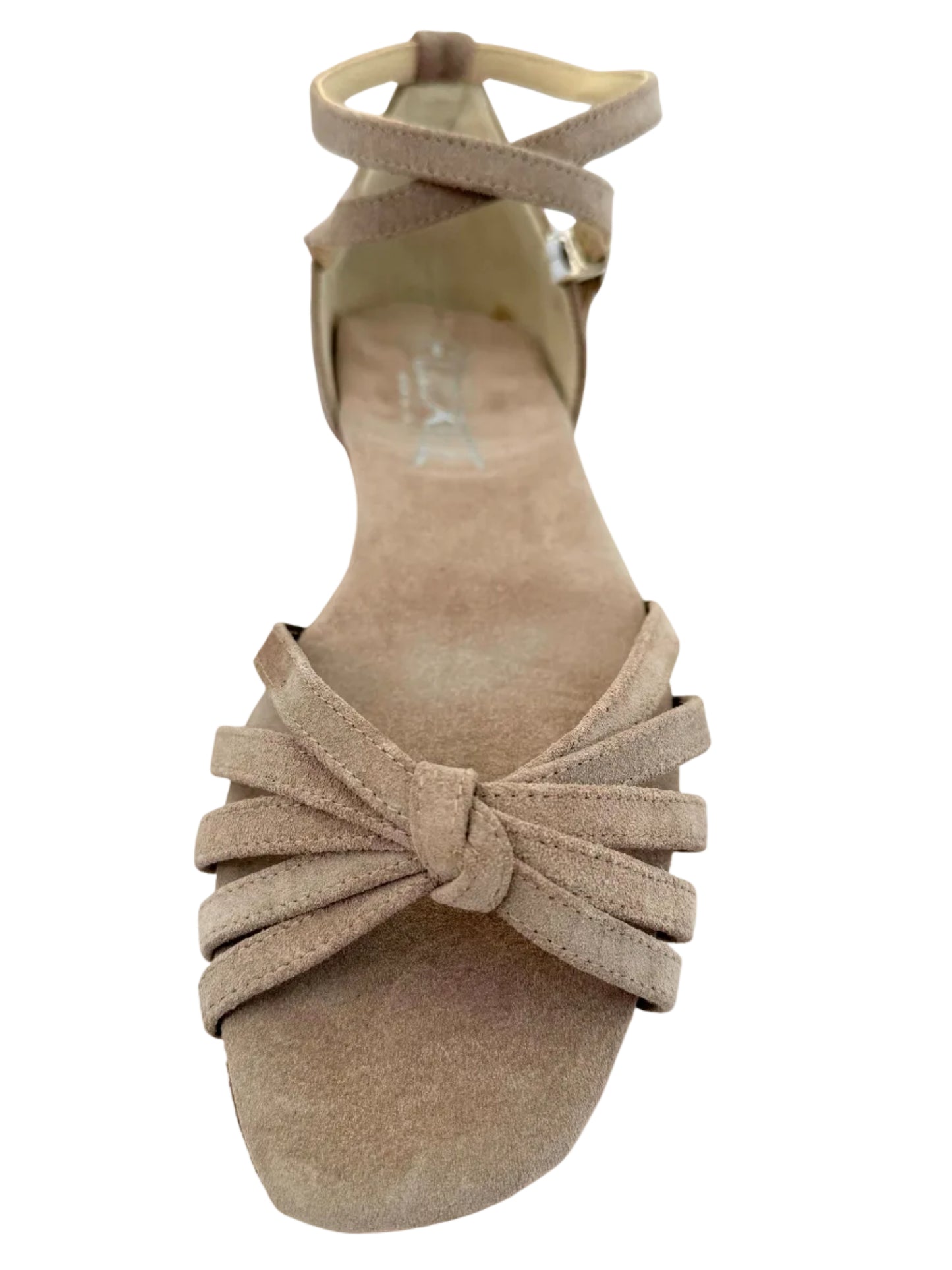 Rosa Light Brown Neutral Low Heel Dance Sandal