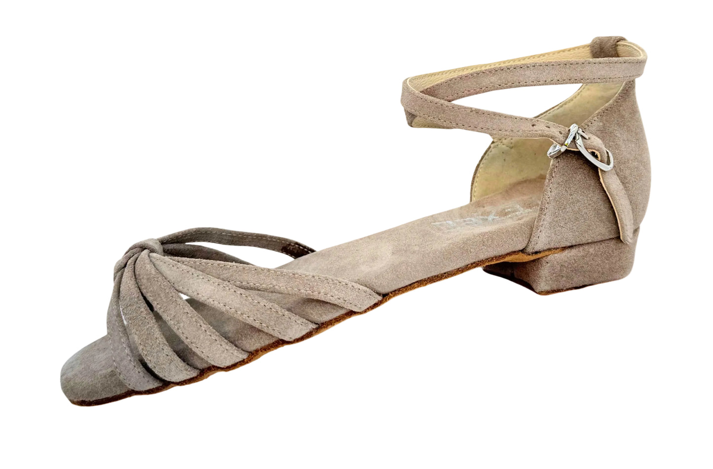 Rosa Light Brown Neutral Low Heel Dance Sandal